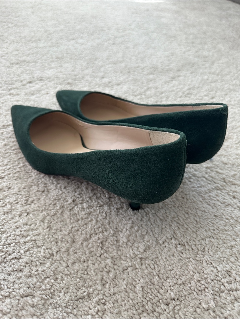 Nine West Dark Green Pointed Toe Flats - Picture 2 of 4